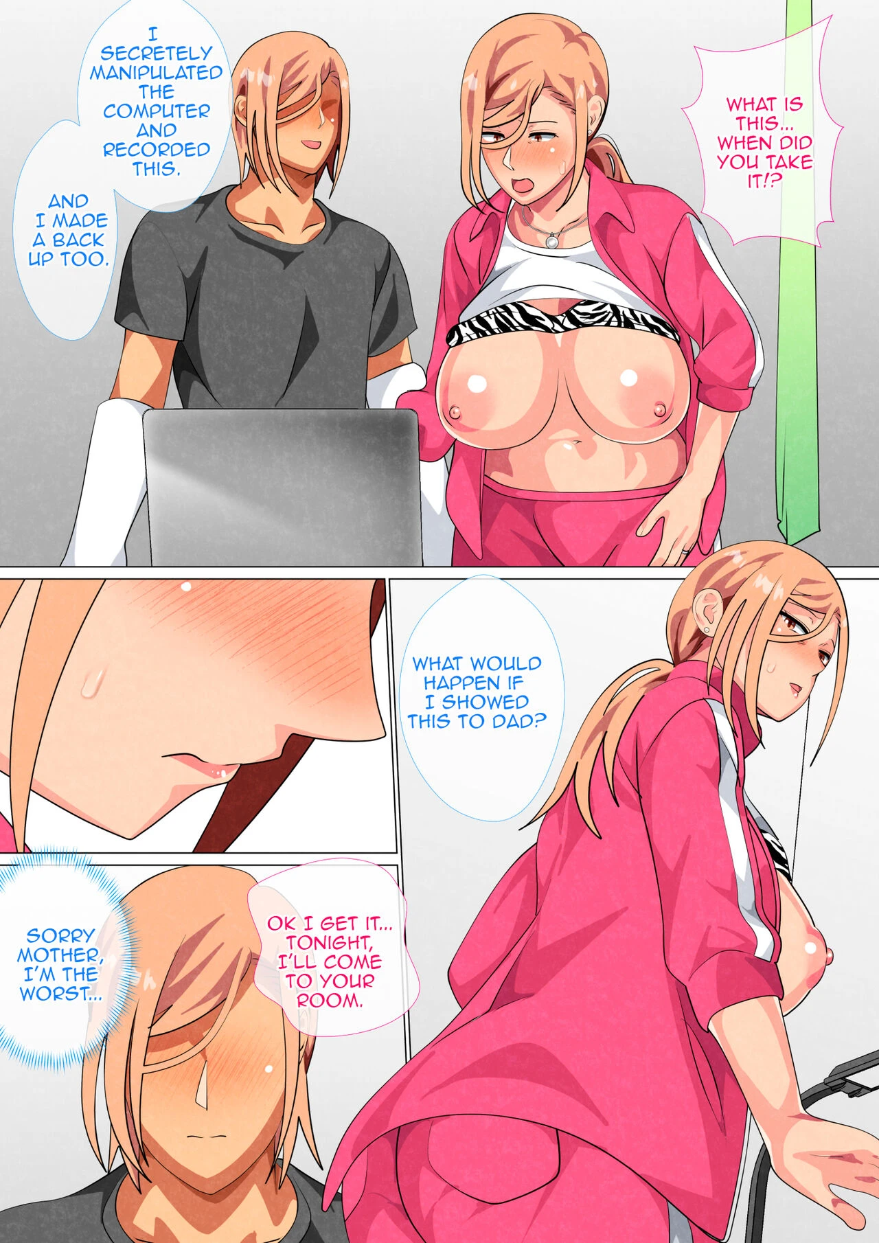 Son Found his Former Delinquent Mother's Weakness | Musuko ni Yowami o Nigirareta Motoyan no Haha porn comic picture 27