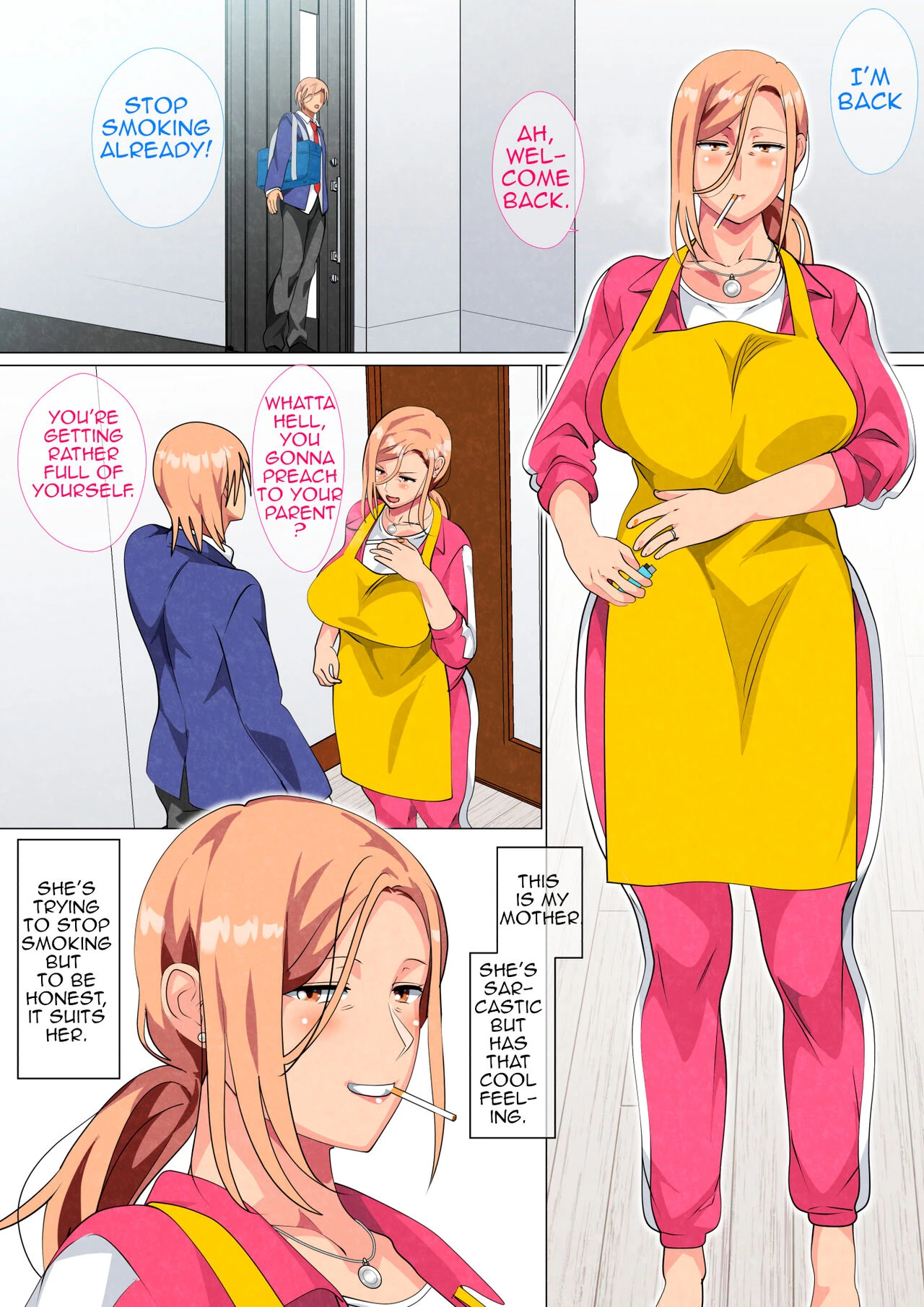 Son Found his Former Delinquent Mother's Weakness | Musuko ni Yowami o Nigirareta Motoyan no Haha porn comic picture 3