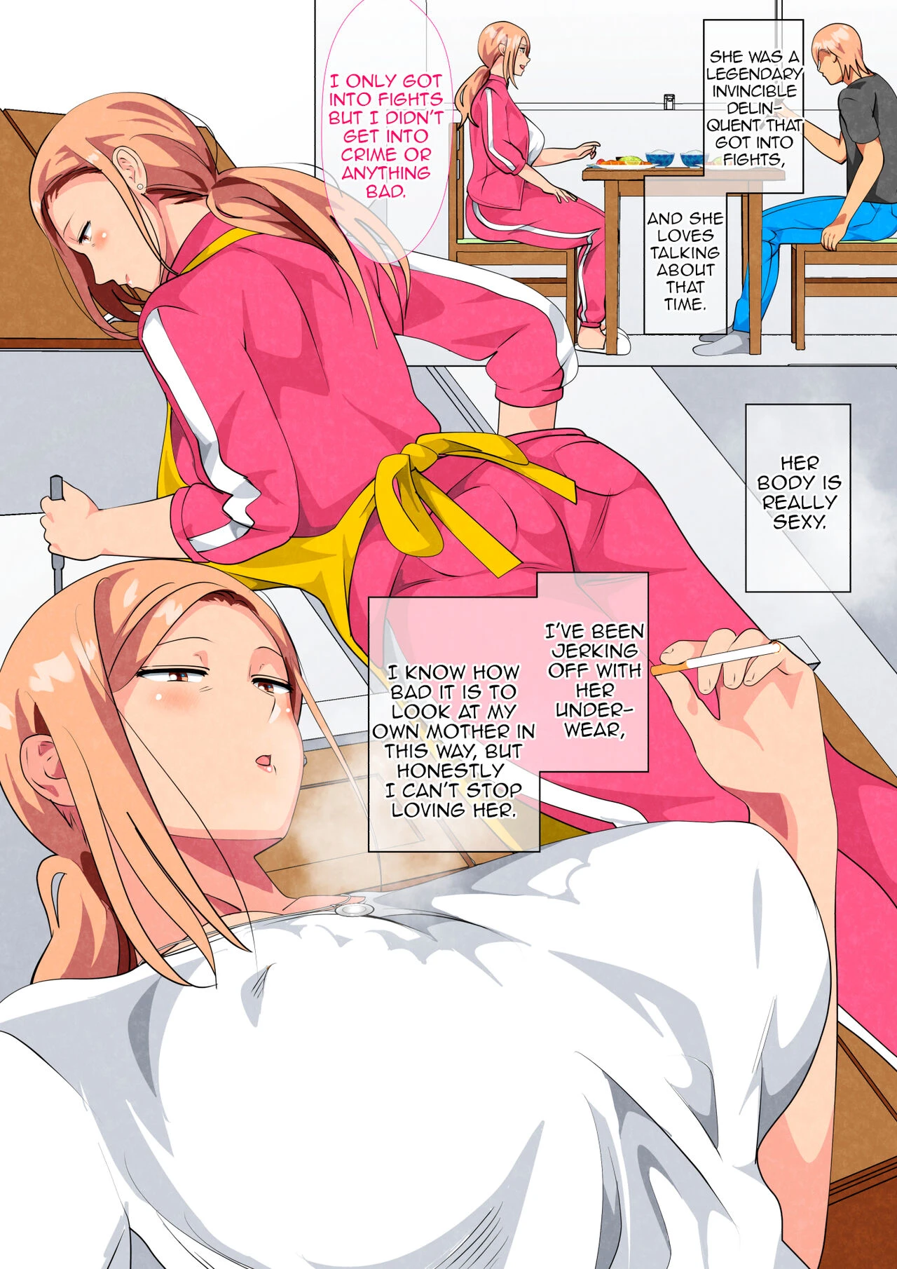 Son Found his Former Delinquent Mother's Weakness | Musuko ni Yowami o Nigirareta Motoyan no Haha porn comic picture 4