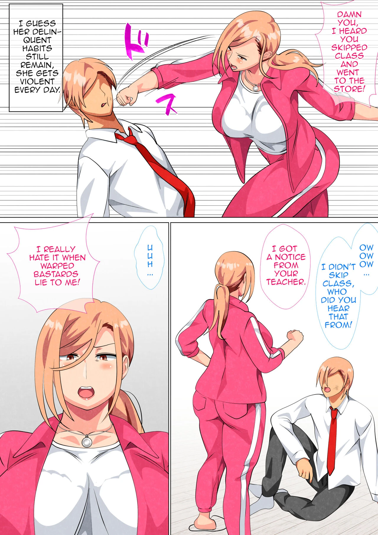 Son Found his Former Delinquent Mother's Weakness | Musuko ni Yowami o Nigirareta Motoyan no Haha porn comic picture 5