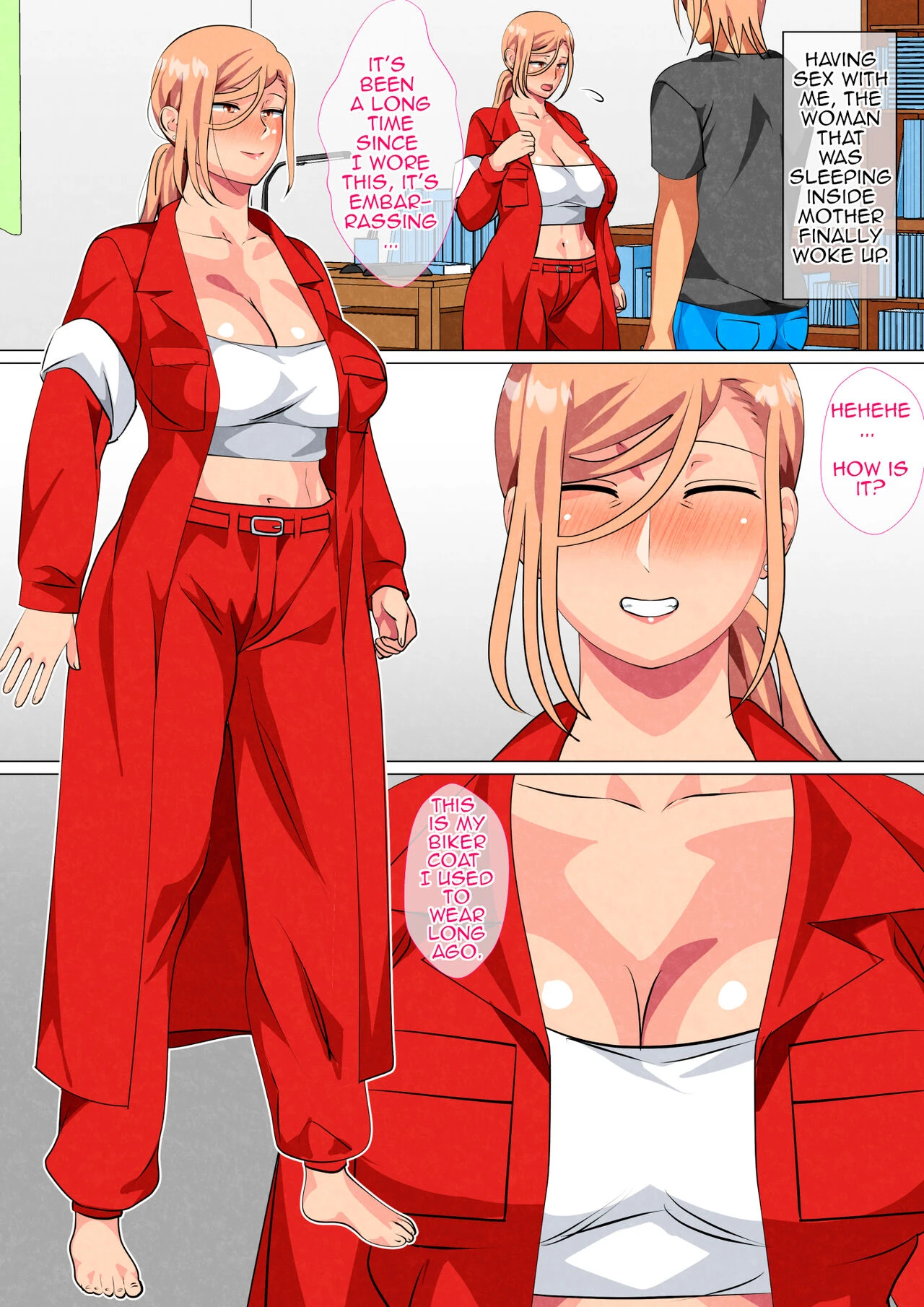 Son Found his Former Delinquent Mother's Weakness | Musuko ni Yowami o Nigirareta Motoyan no Haha porn comic picture 73