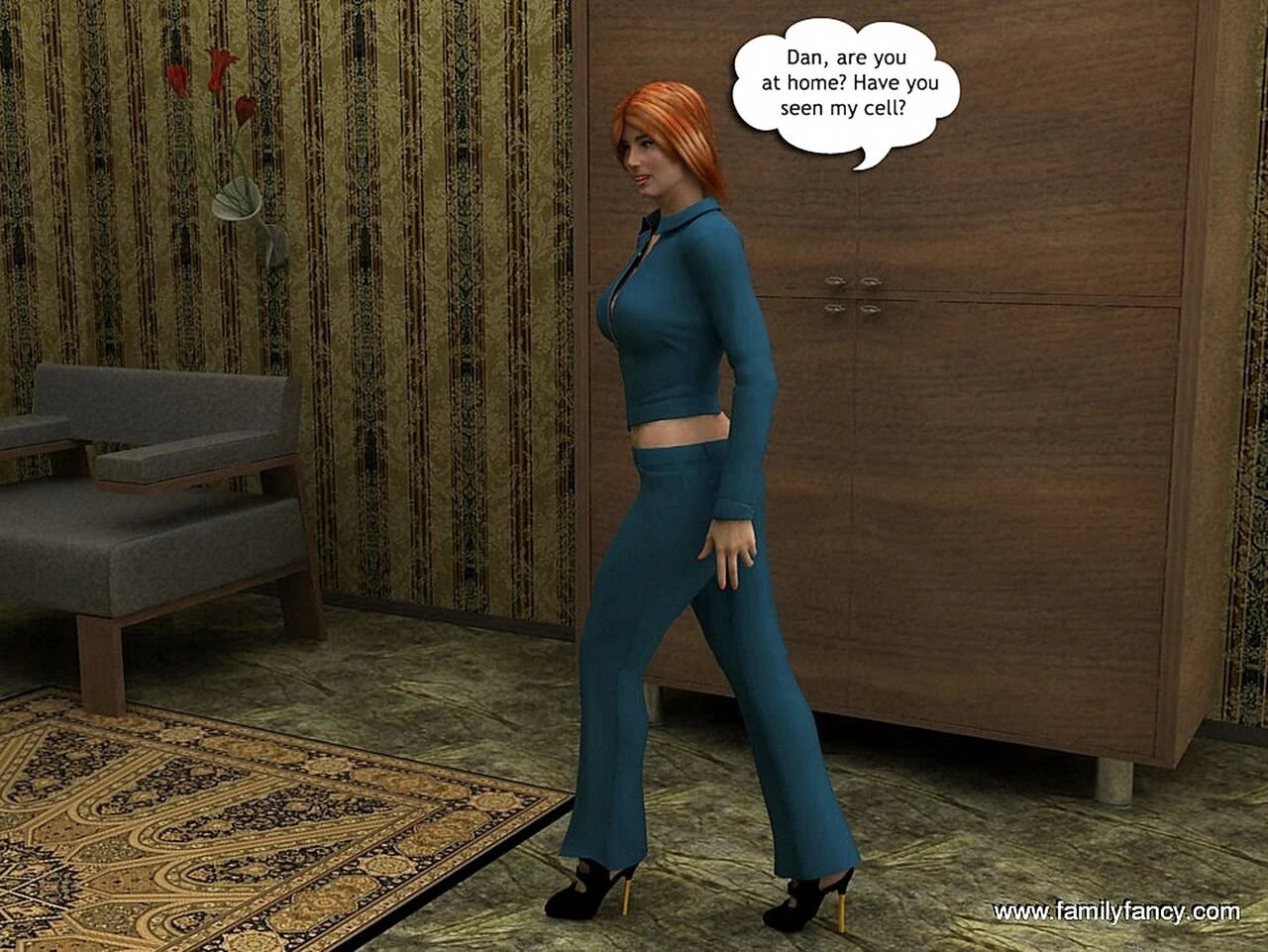 Son Helps Mom Relax porn comic picture 1