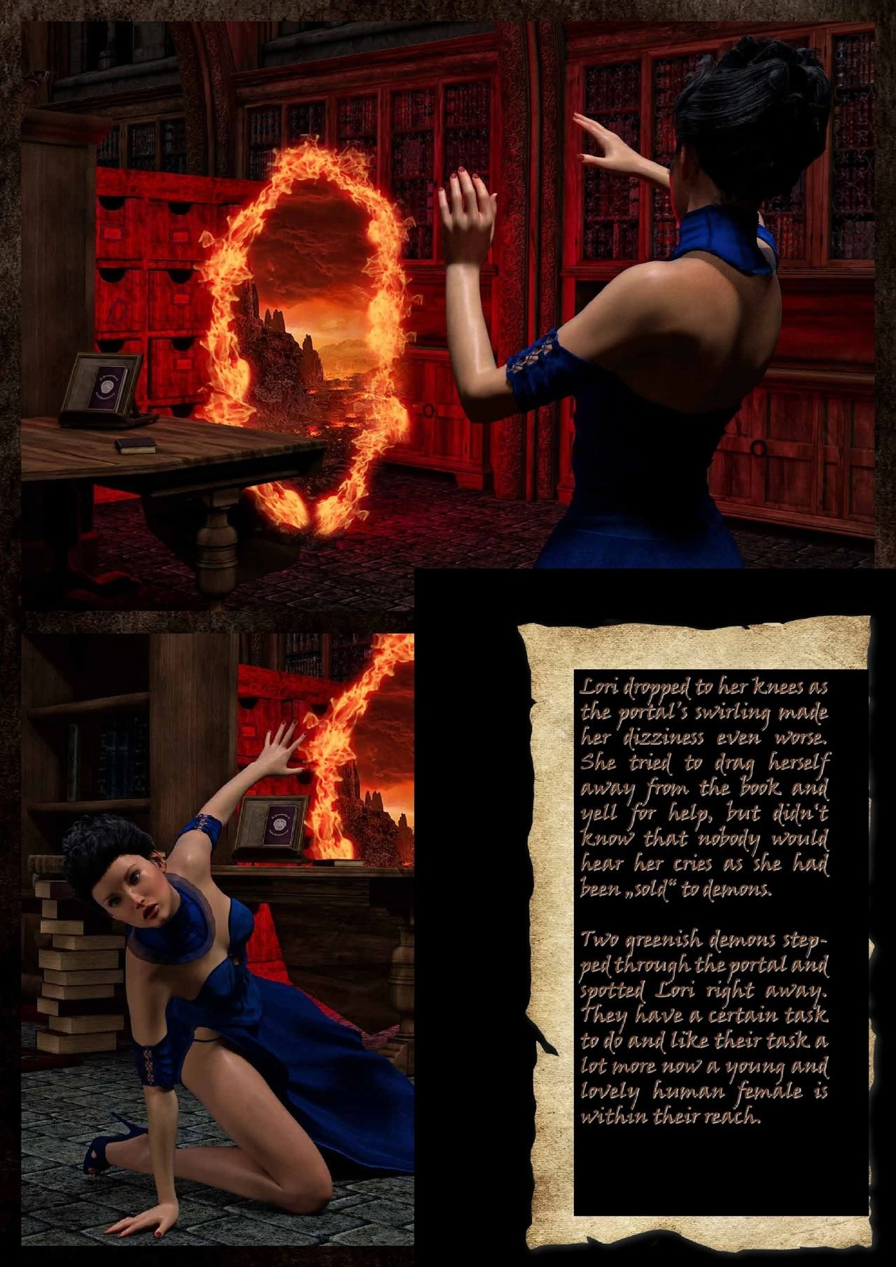 Sorceress Lori - Sold To Demons - Bad ending porn comic picture 3
