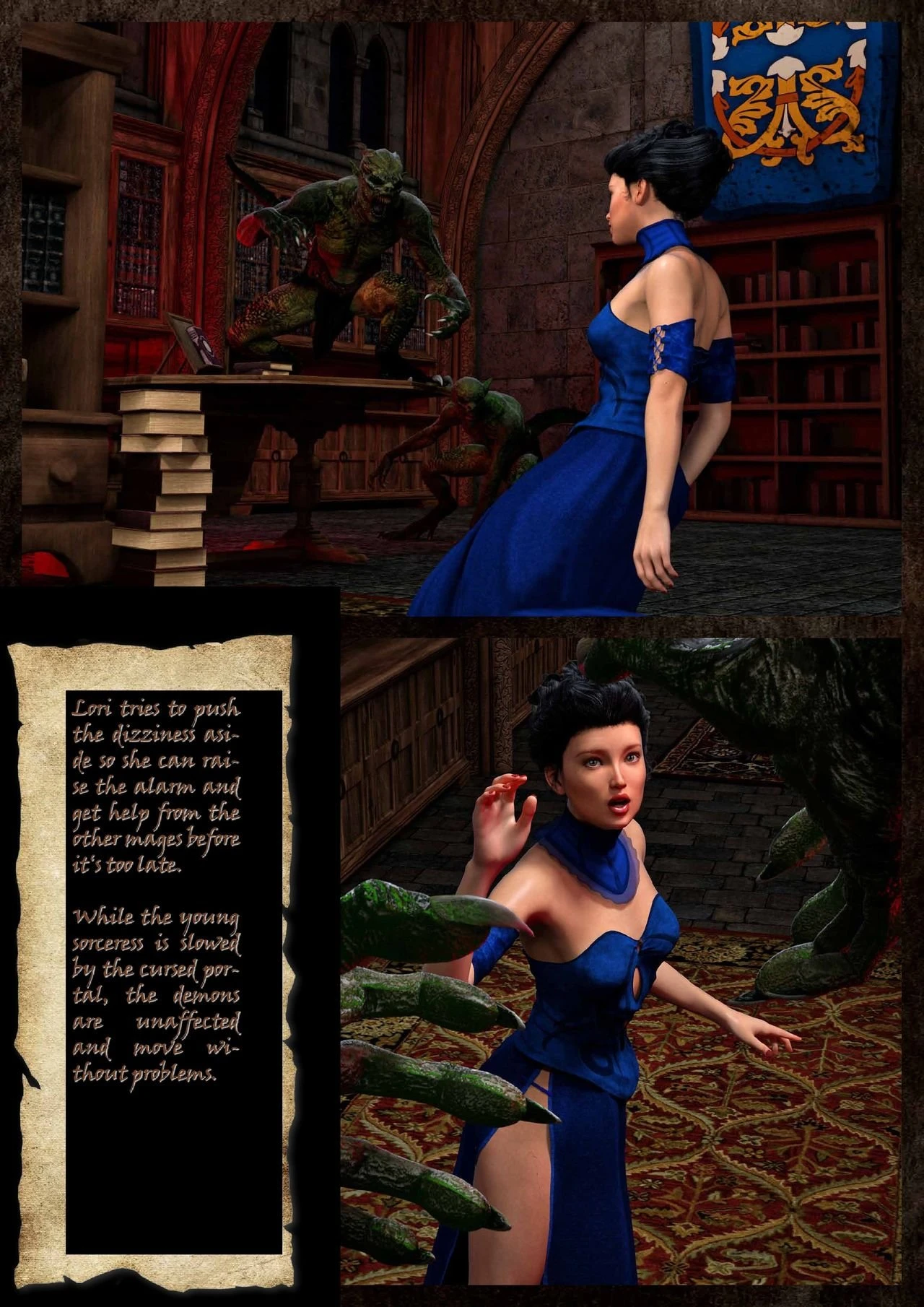 Sorceress Lori - Sold To Demons - Bad ending porn comic picture 4
