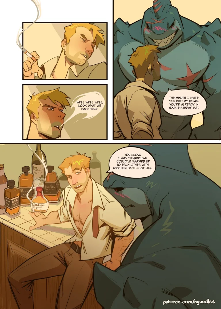 Spellbound: A John Constantine x King Shark porn comic picture 4