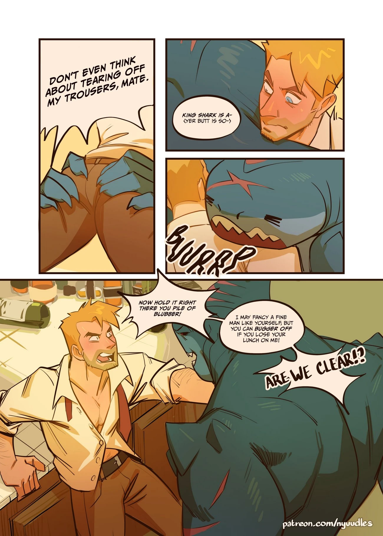 Spellbound: A John Constantine x King Shark porn comic picture 6