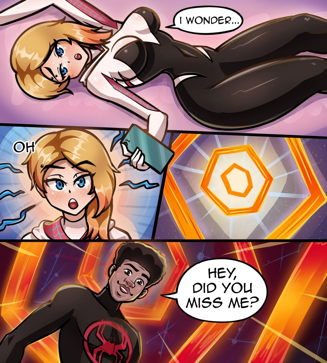 Spider Gwen fucks the Spiderverse porn comic picture 5
