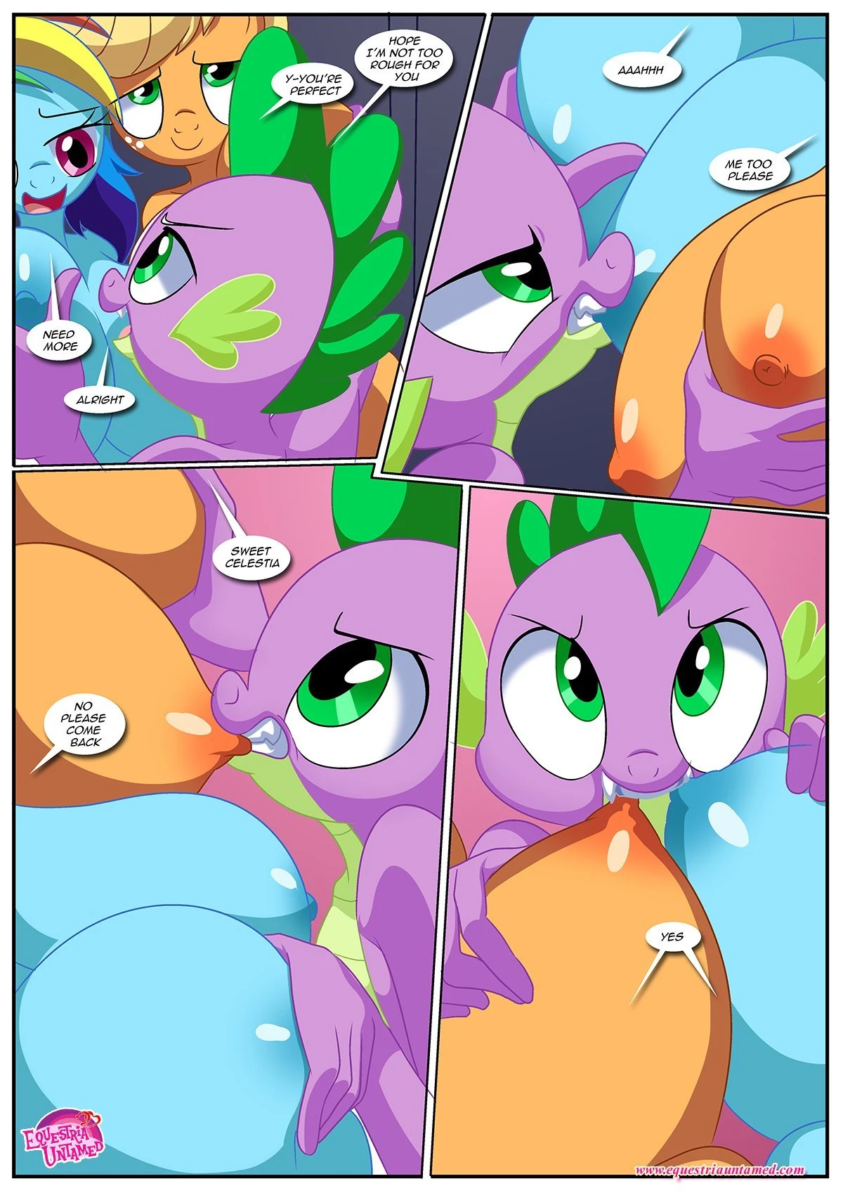 Spike's ultimate fantasy or the dragon king's harem porn comic picture 46