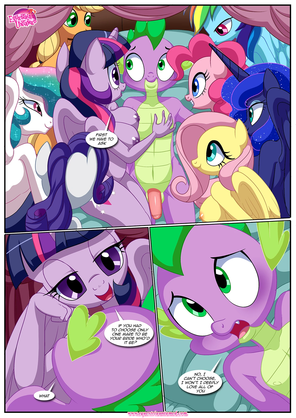 Spike's ultimate fantasy or the dragon king's harem porn comic picture 84