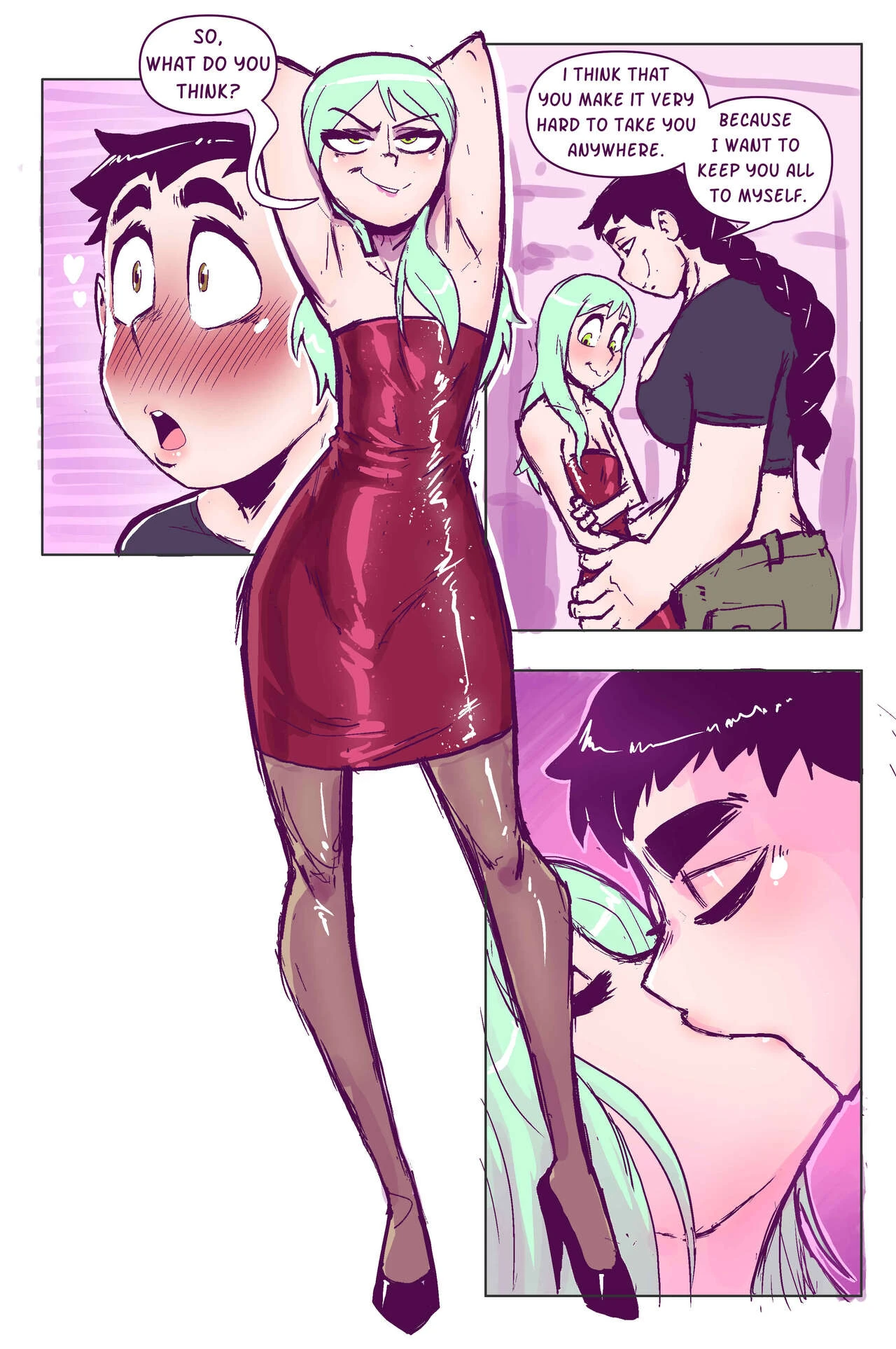 Staying in for the night porn comic picture 3