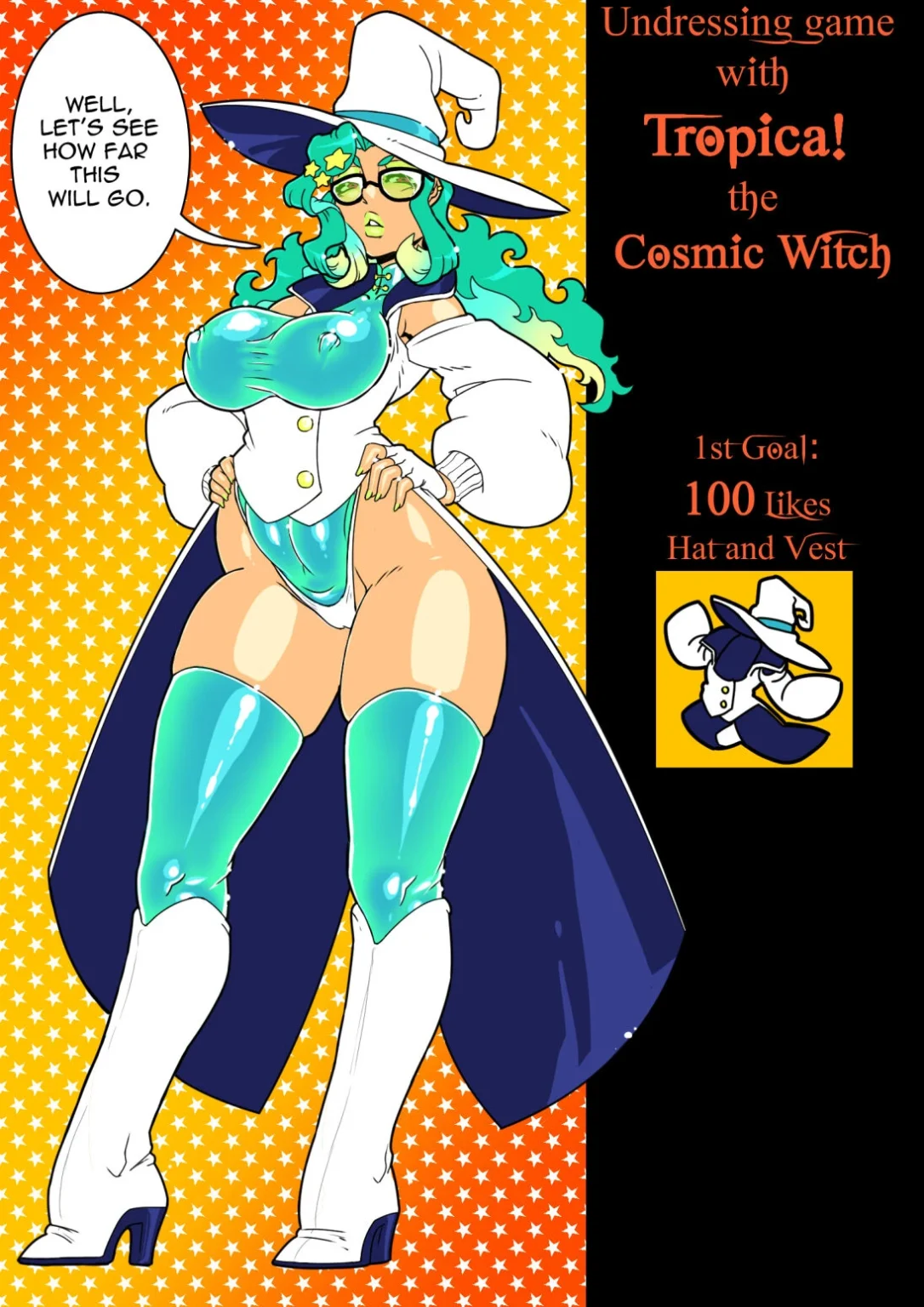 Stripgame with Tropica the Cosmic Witch porn comic picture 1