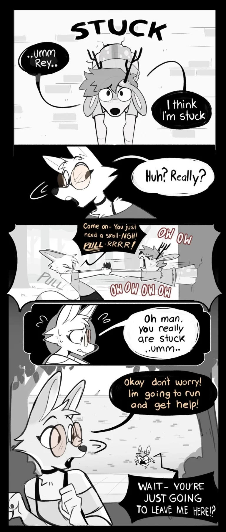 Stuck! porn comic picture 2
