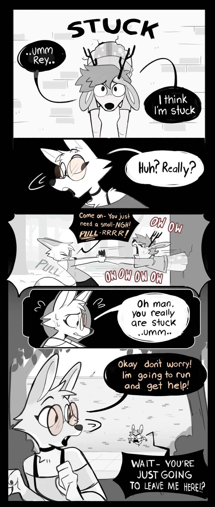 Stuck! porn comic picture 2