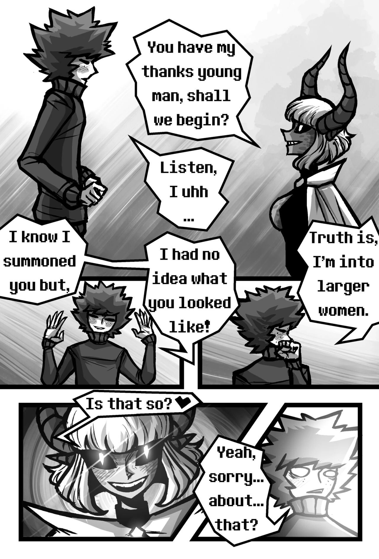 Summoning A Giant Succubus porn comic picture 3