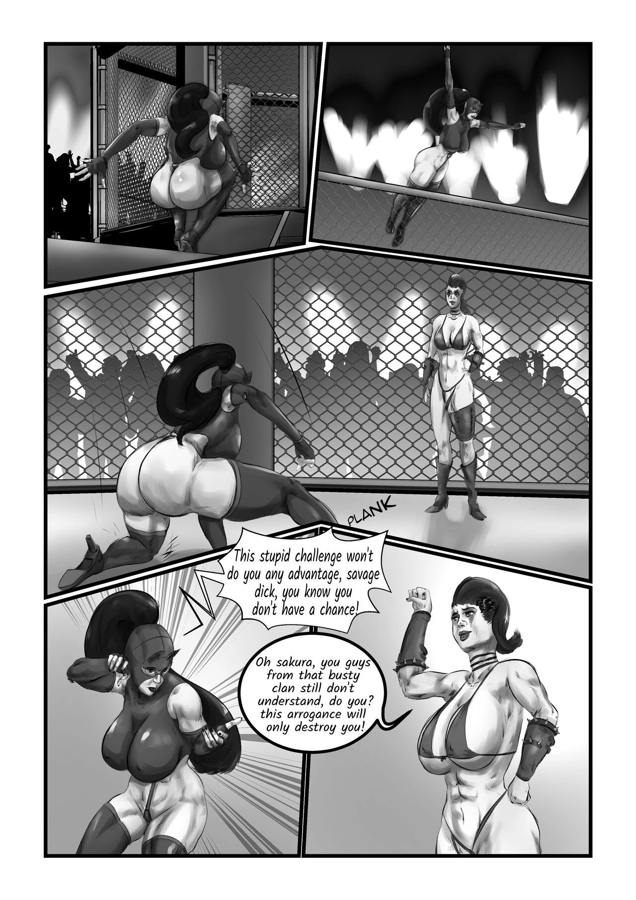 Super heroines XXX - Sakura Vs Savage Dick porn comic picture 2