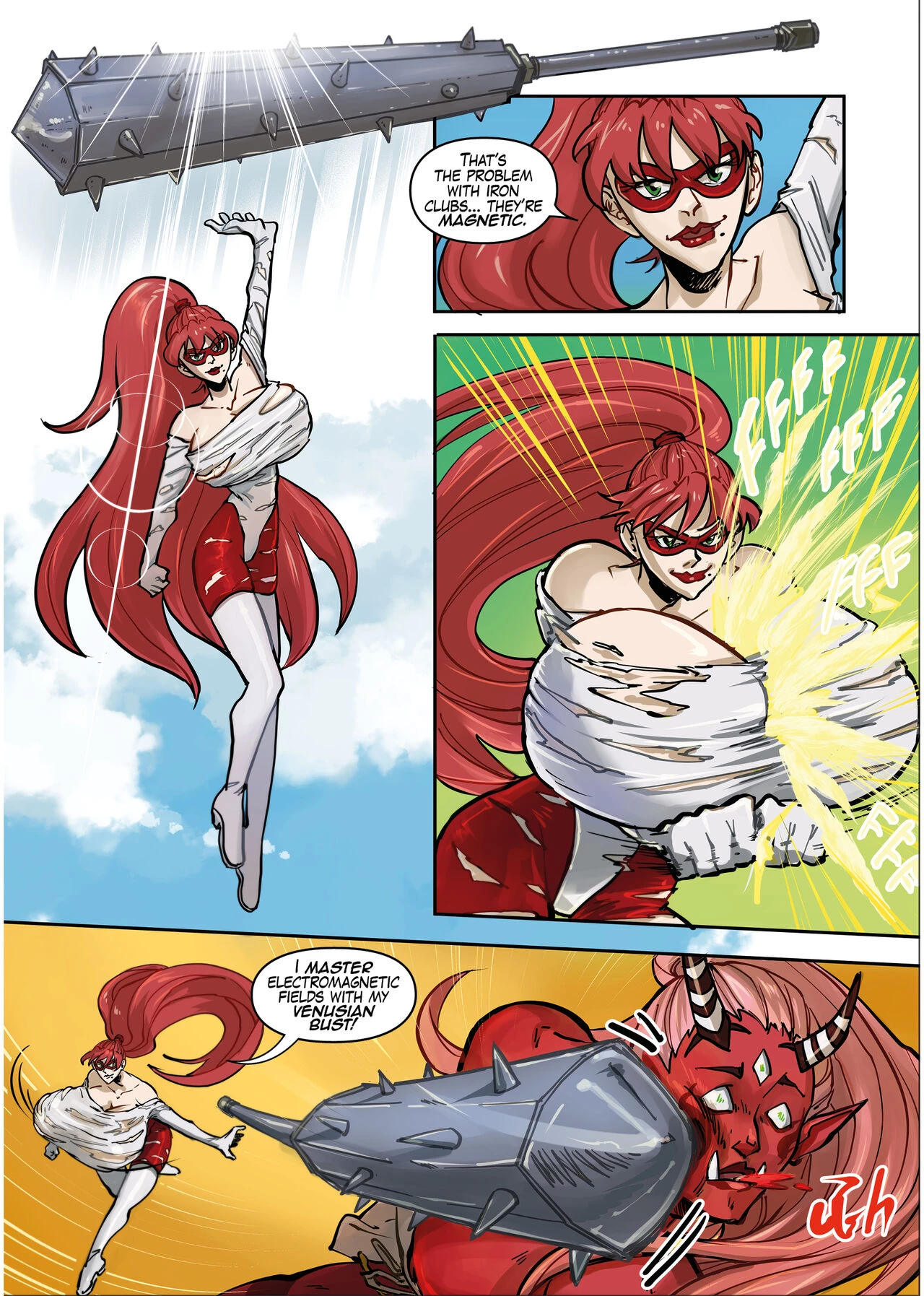 Super MILF vs. Red Oni (Spinnerette) porn comic picture 5
