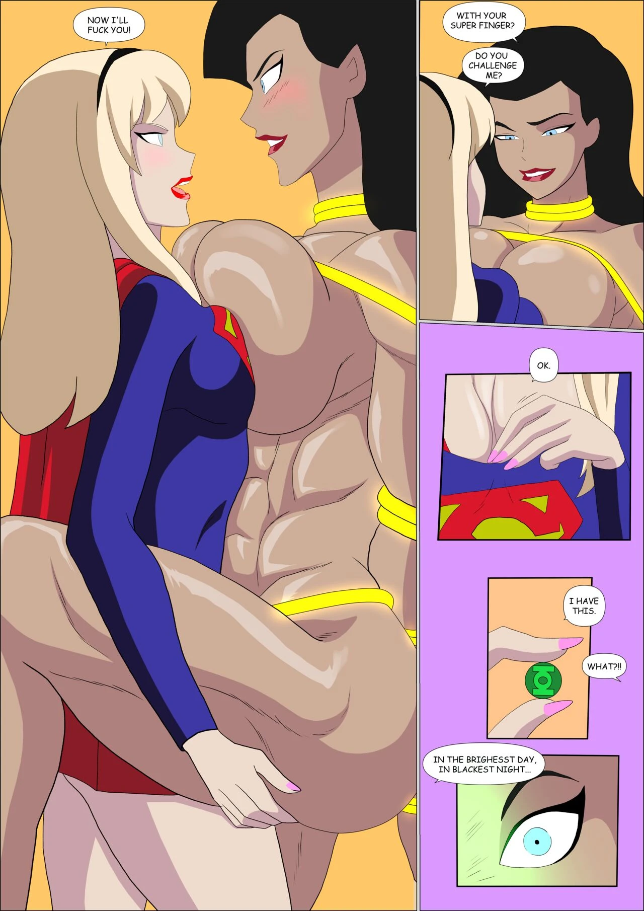 Supergirl X Wonder Woman porn comic picture 14