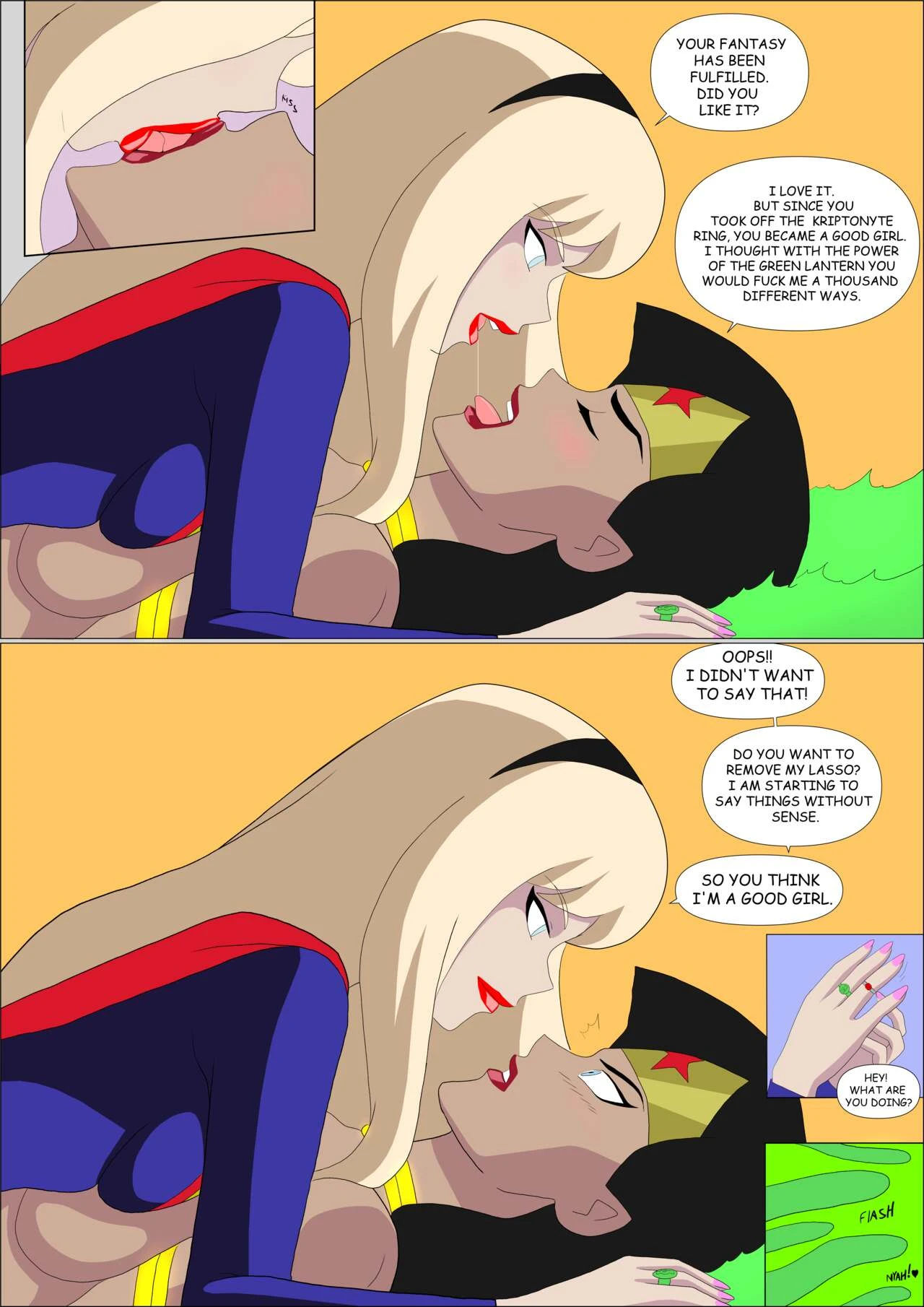 Supergirl X Wonder Woman porn comic picture 20