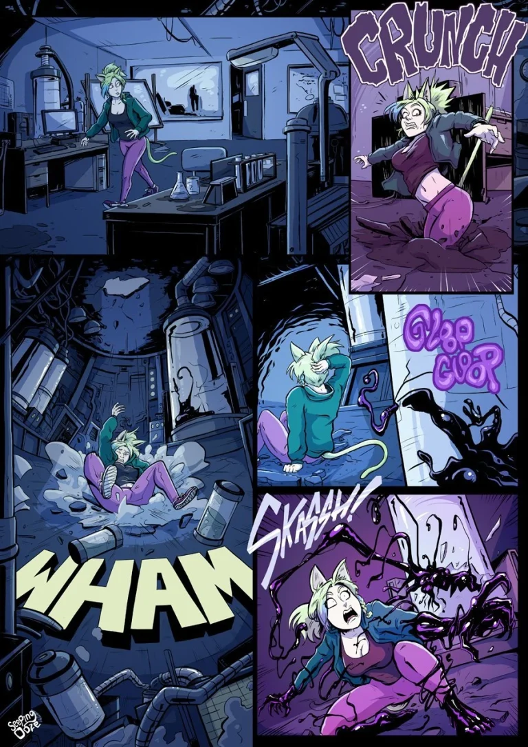 Symbiote Catgirl porn comic picture 1