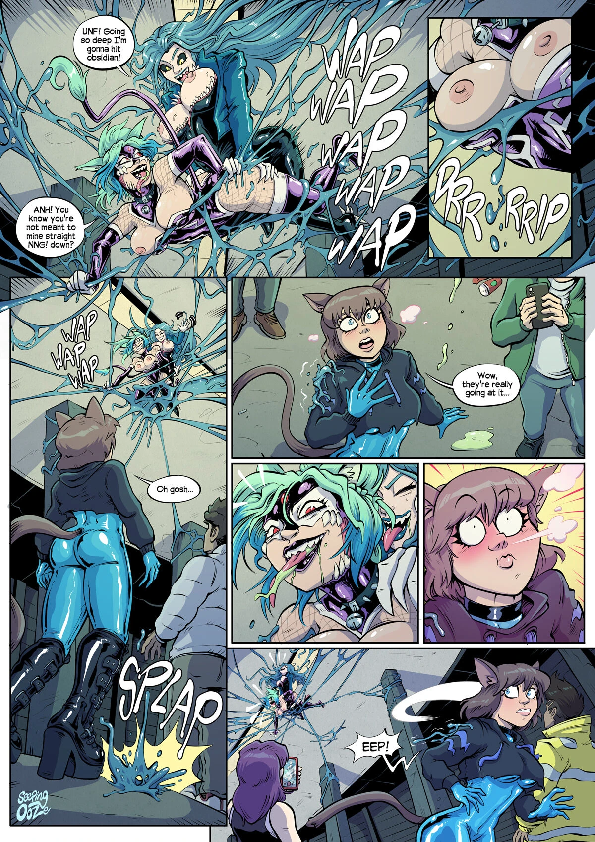 Symbiote Catgirl porn comic picture 18