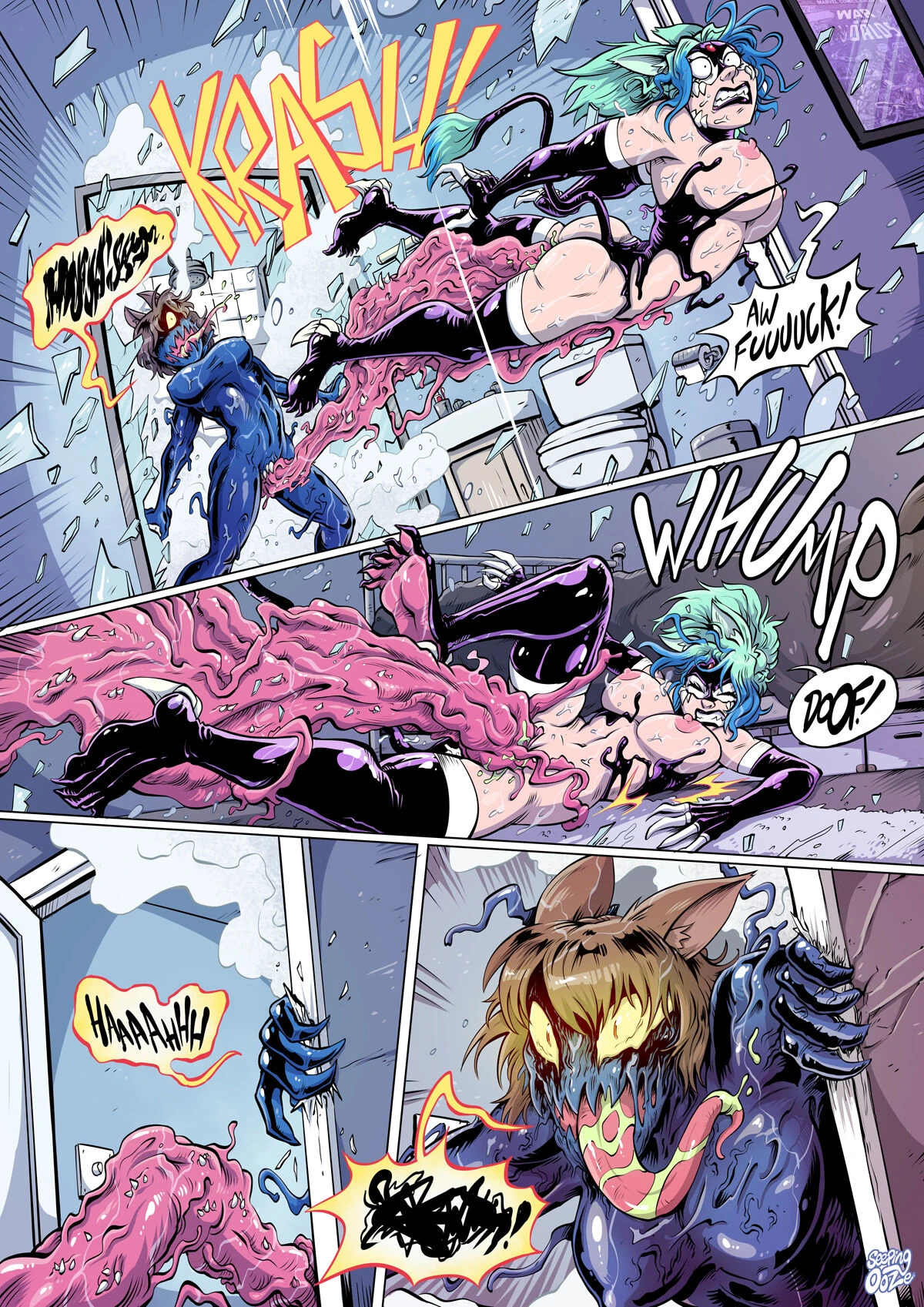 Symbiote Catgirl porn comic picture 26