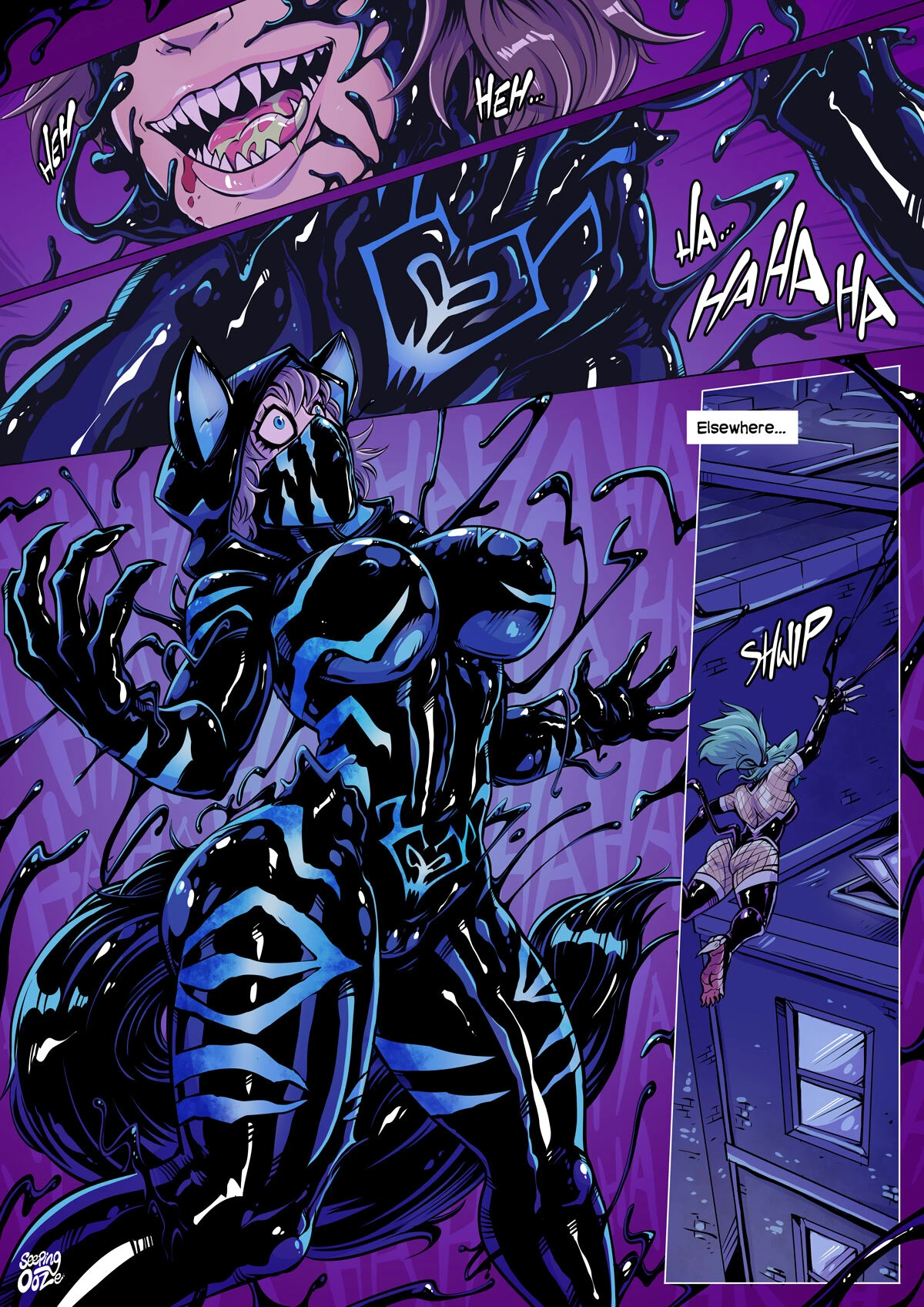 Symbiote Catgirl porn comic picture 34