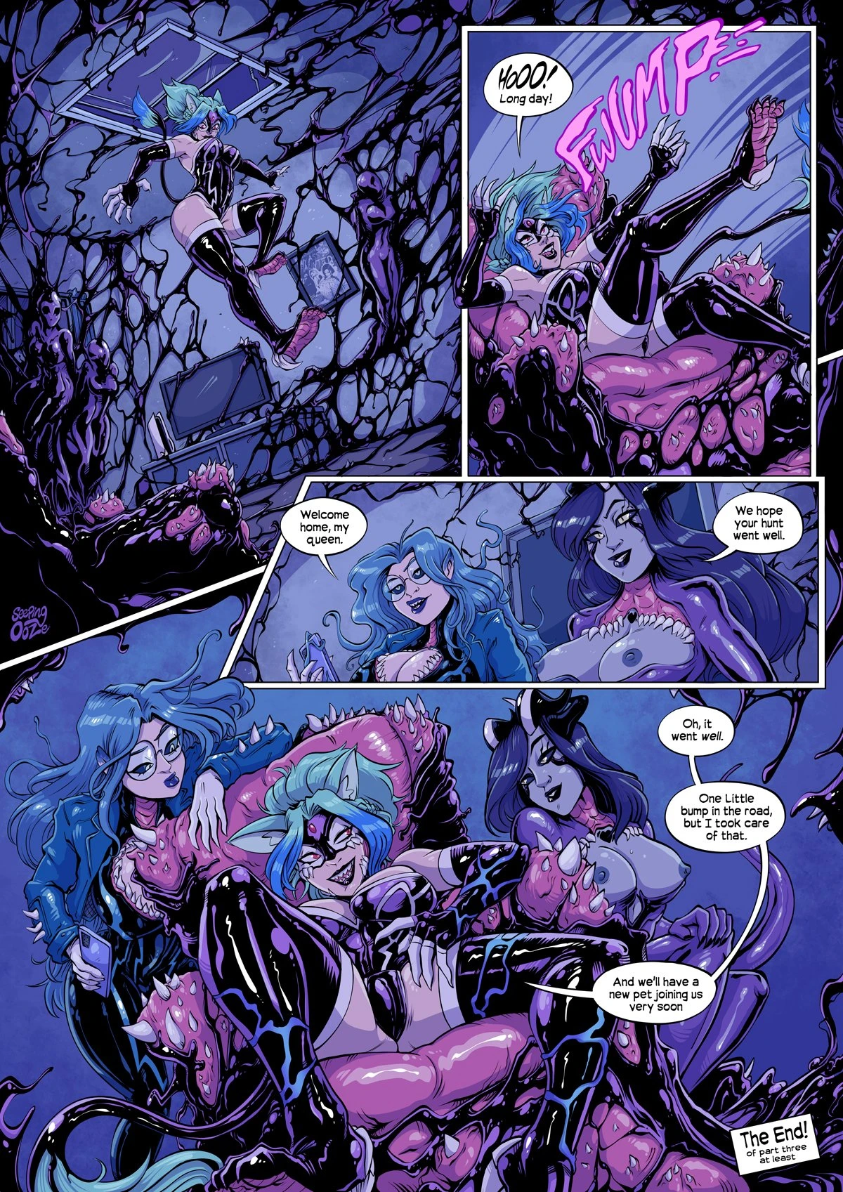 Symbiote Catgirl porn comic picture 35