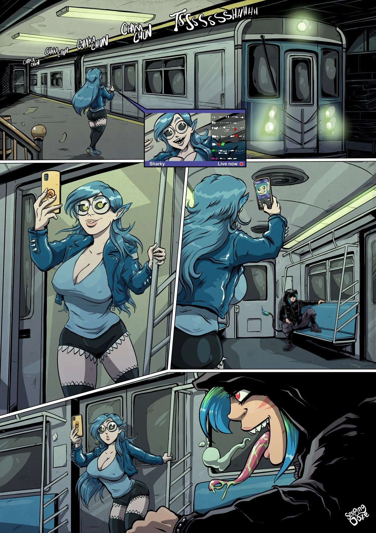 Symbiote Catgirl porn comic picture 8