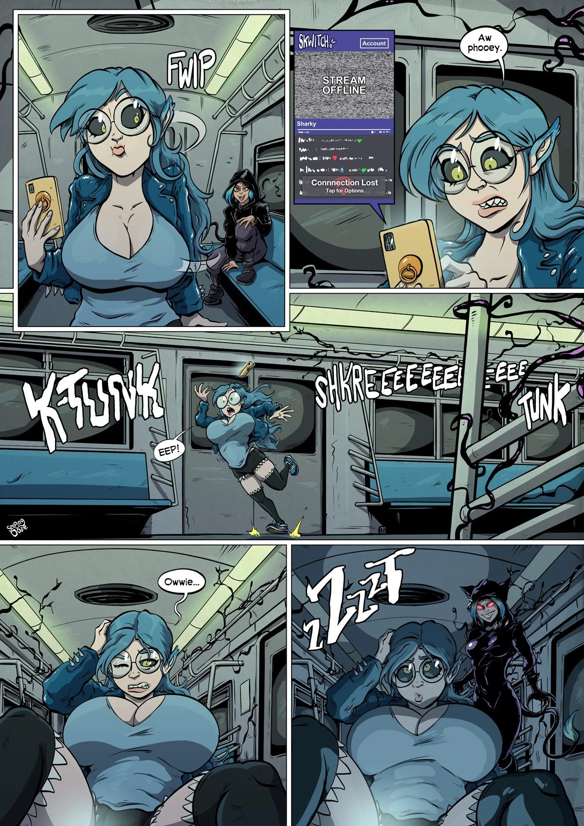 Symbiote Catgirl porn comic picture 9