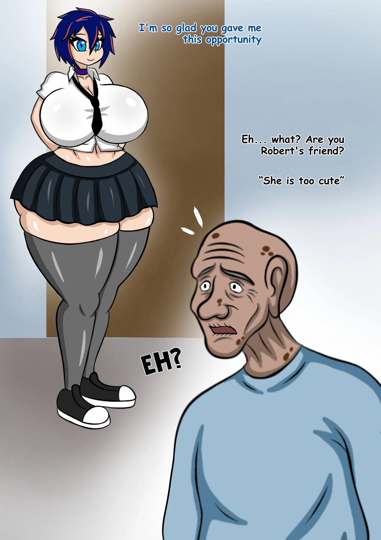 Taking Care of My Friend's Grandpa porn comic picture 9