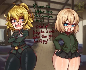 Tanya vs Katyusha porn comic picture 1