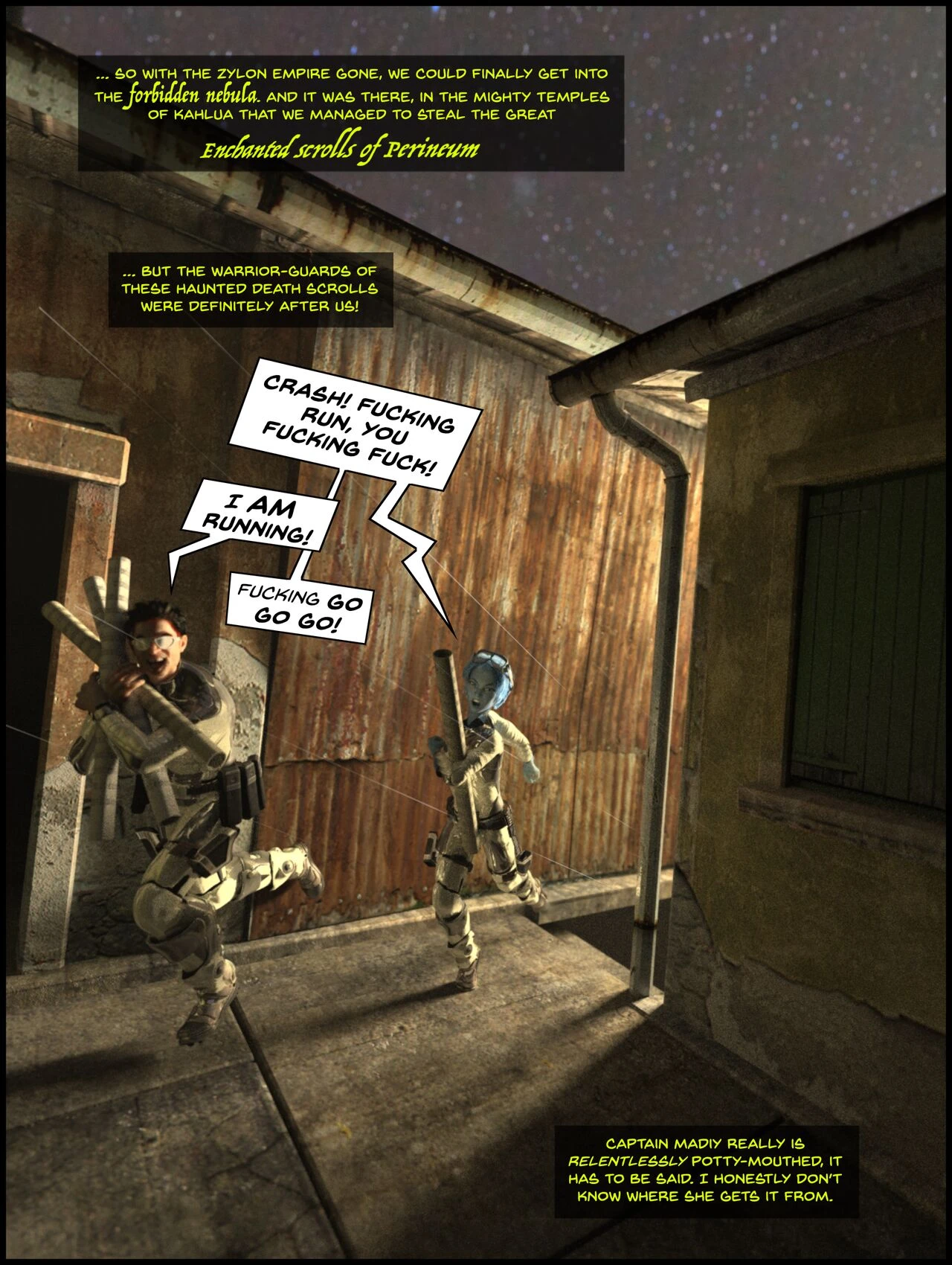 The Adventures of Madiy and Crash 2 - The Toxic Stone Darts of the Hoodlum Minikins porn comic picture 2