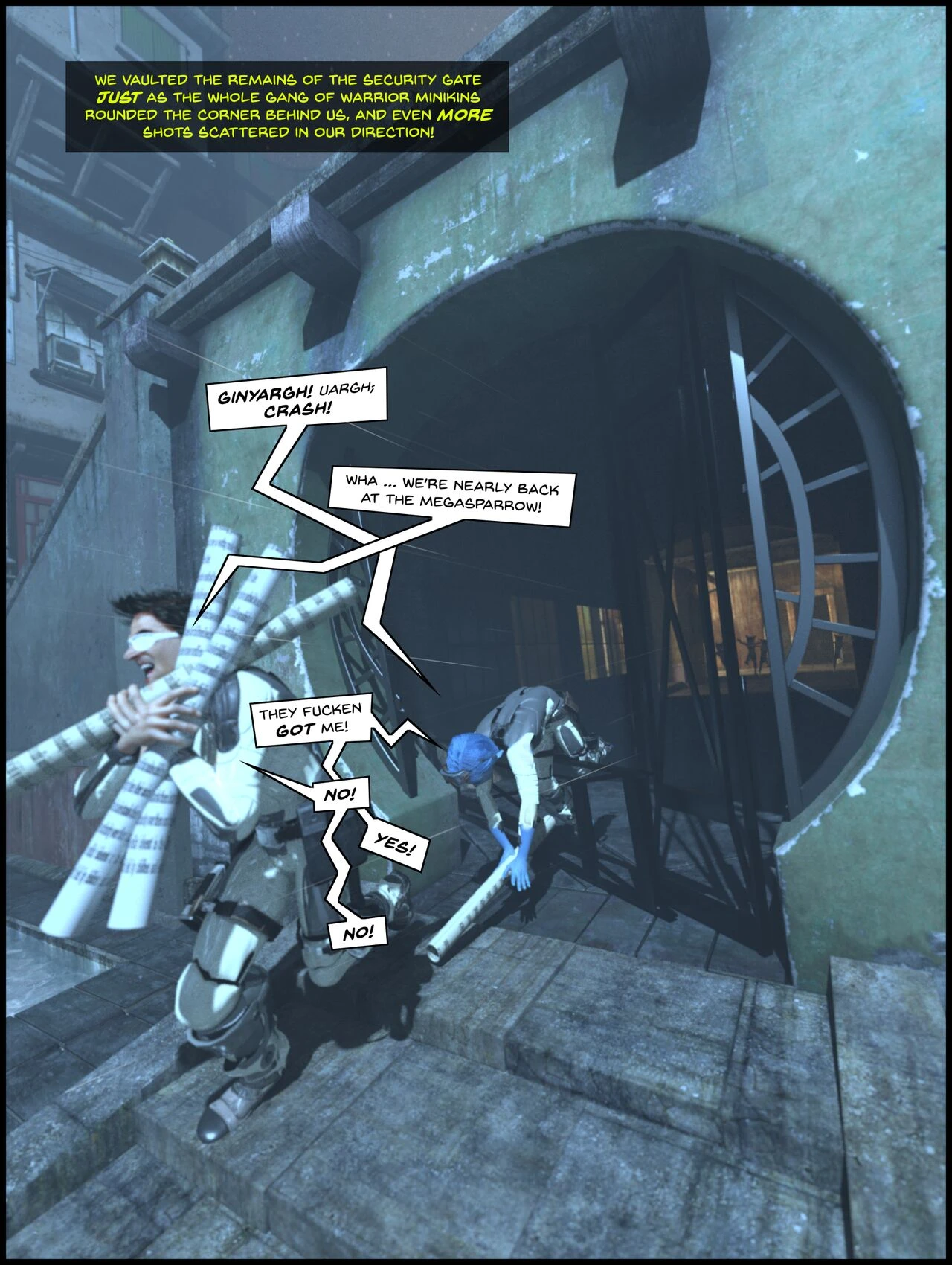 The Adventures of Madiy and Crash 2 - The Toxic Stone Darts of the Hoodlum Minikins porn comic picture 4