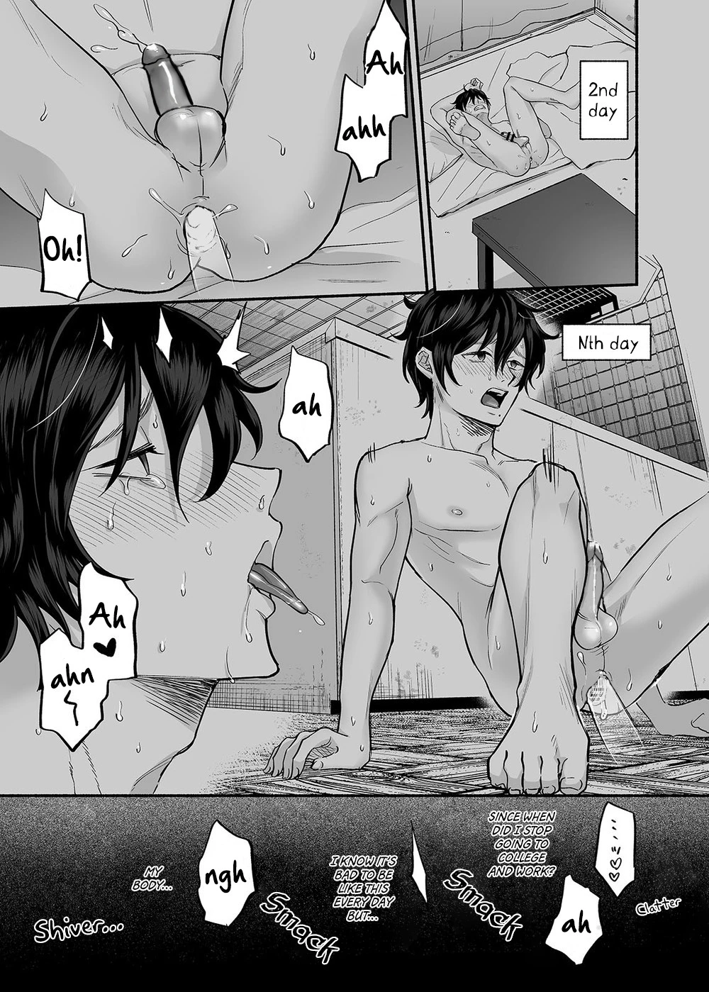 The Apartment in which the Ghost of Sodomy Lives | Danshoku Rei no Sumu Apart ~Nonke no Ore ga Mienai Nanika o Hamerarete Mesuiki nanka Suru Wakenai~ porn comic picture 36