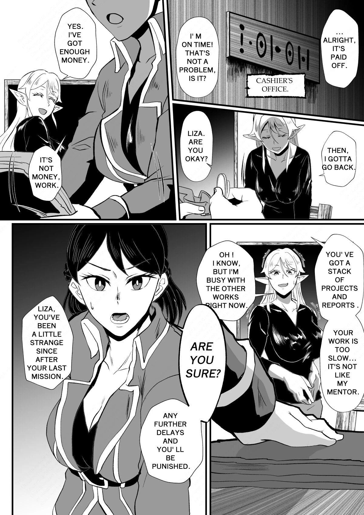 THE BODYSWAPPING TRAP ~LIZA THE WIZARD ELF IS BACK~ |Irekawari no Wana ~Elf Majutsushi Liza no Kikan~ porn comic picture 23