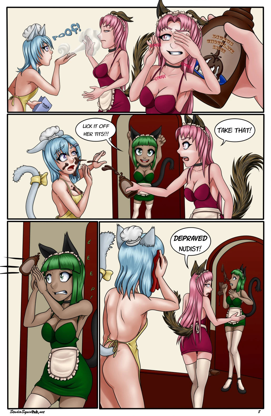 The Cat House 6: Maid vs Chef Fight porn comic picture 10