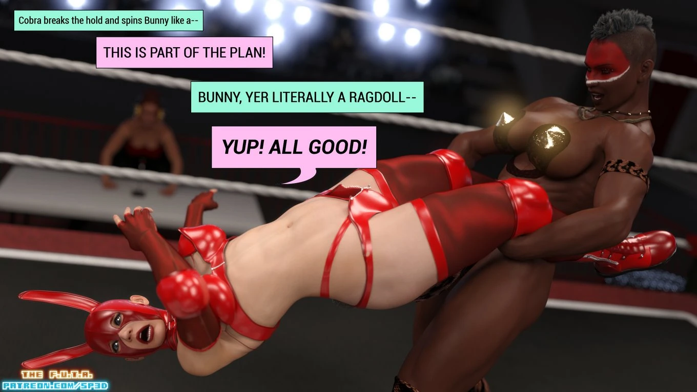 The F.U.T.A. - Season 01, Match 03 - Bunny Markes vs Queen Cobra porn comic picture 13
