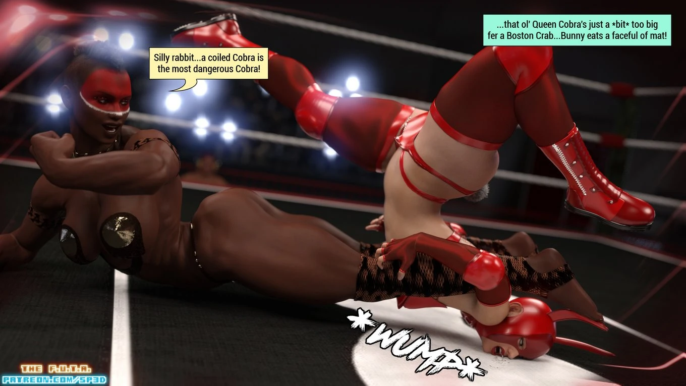The F.U.T.A. - Season 01, Match 03 - Bunny Markes vs Queen Cobra porn comic picture 25