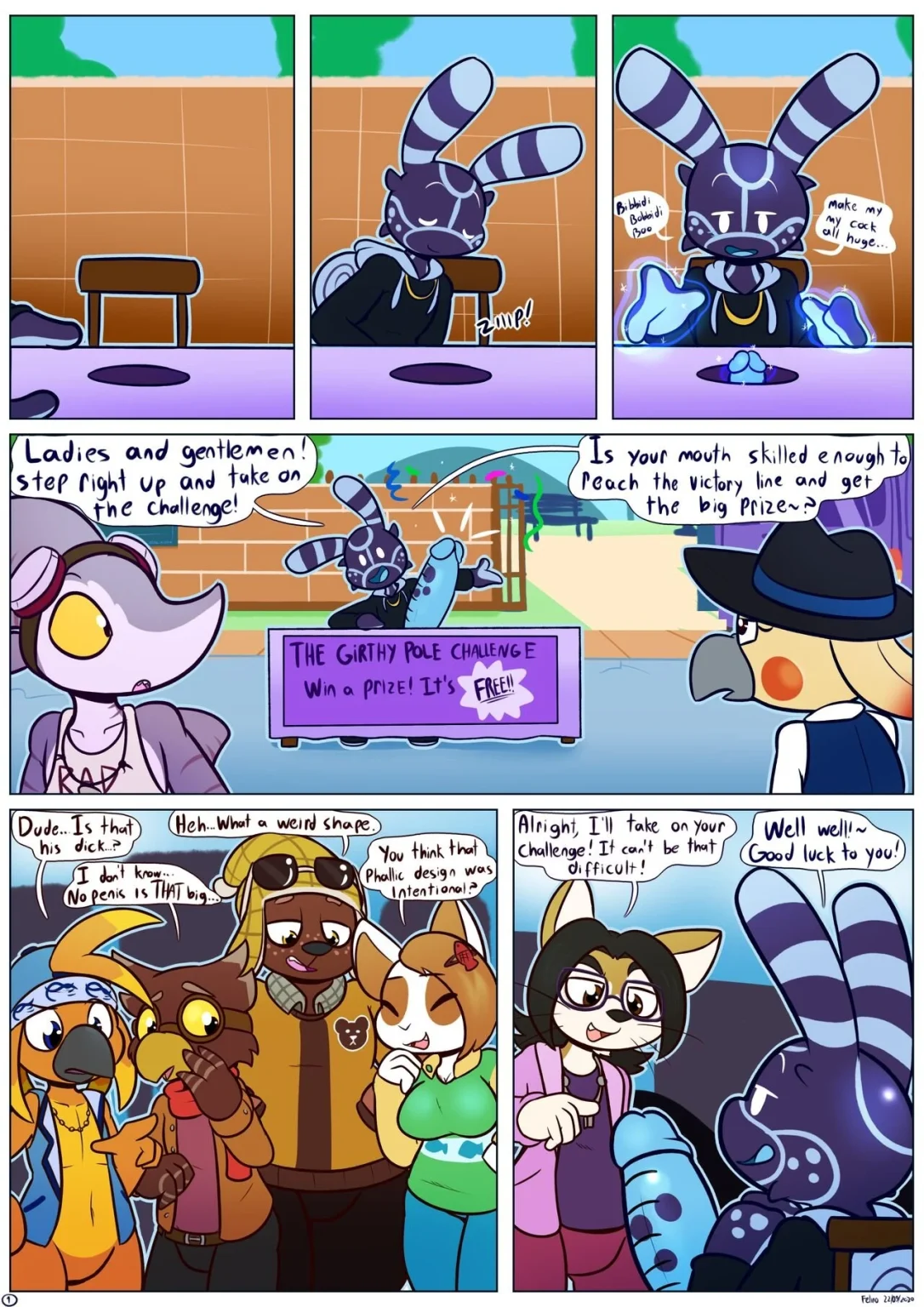 The Girthy Pole Challenge porn comic picture 1