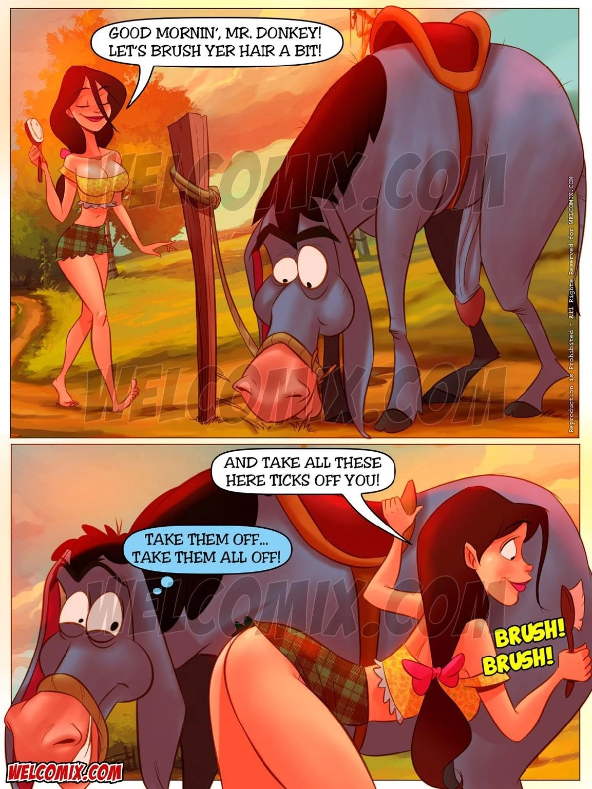 The Hillbilly Farm 9 - The Shameless Donkey porn comic picture 3
