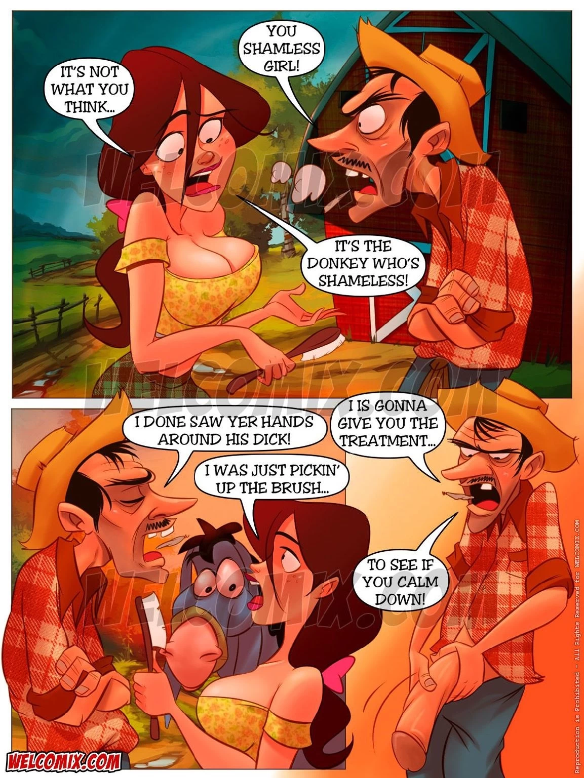 The Hillbilly Farm 9 - The Shameless Donkey porn comic picture 6