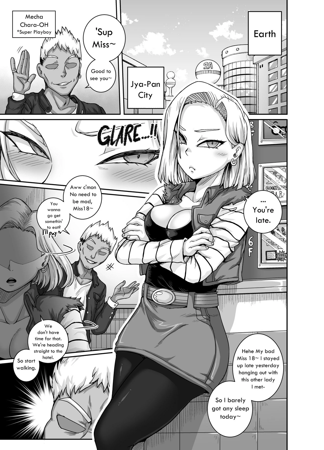 The Lady Android who Lost to Lust porn comic picture 3
