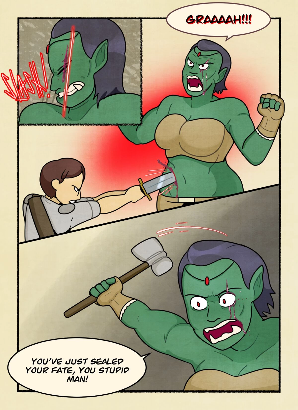 The Orc Slayer porn comic picture 8