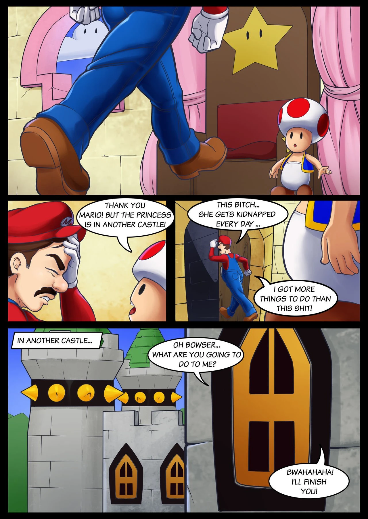 The princess is in another castle porn comic picture 2