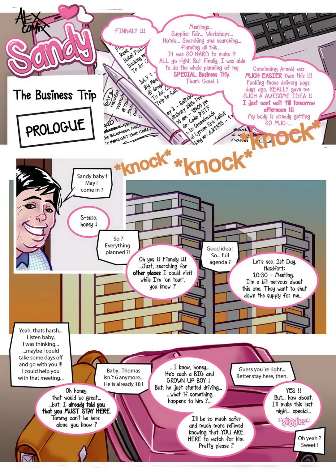 The Secret Life of Sandy. The business trip porn comic picture 1