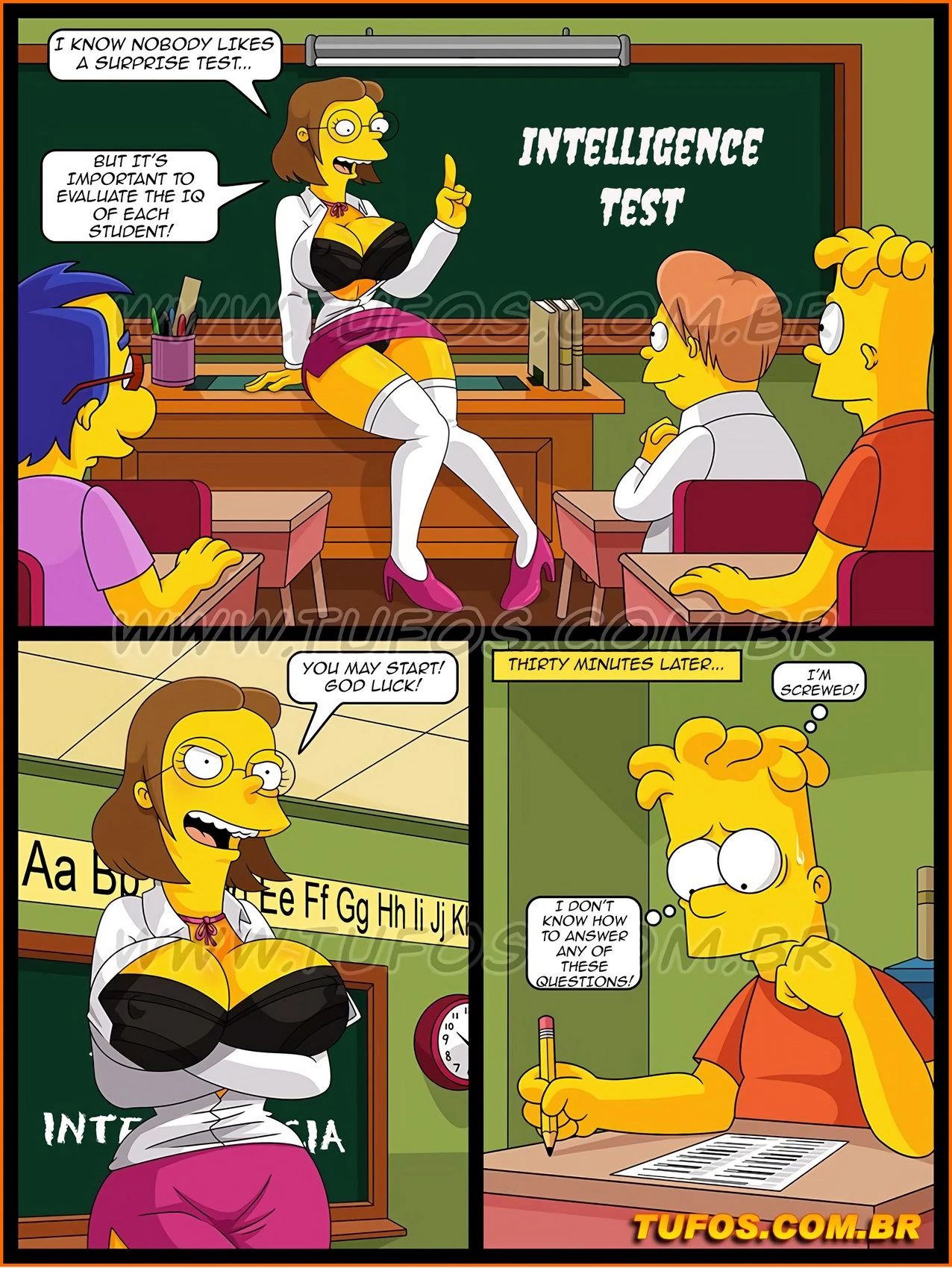 The Simpsons 23- Intelligence Test porn comic picture 2