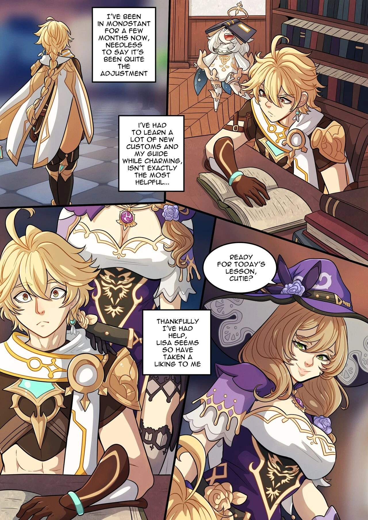 The Traveler's Guide to Teyvat's Heart-Lisa porn comic picture 3