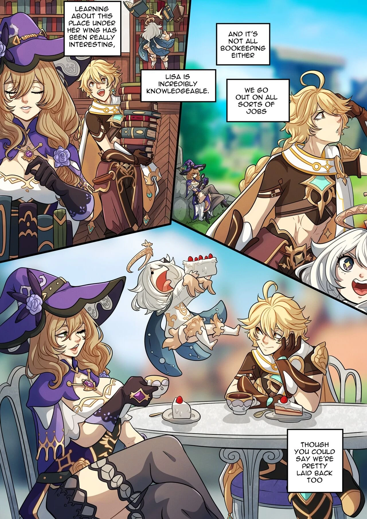 The Traveler's Guide to Teyvat's Heart-Lisa porn comic picture 4
