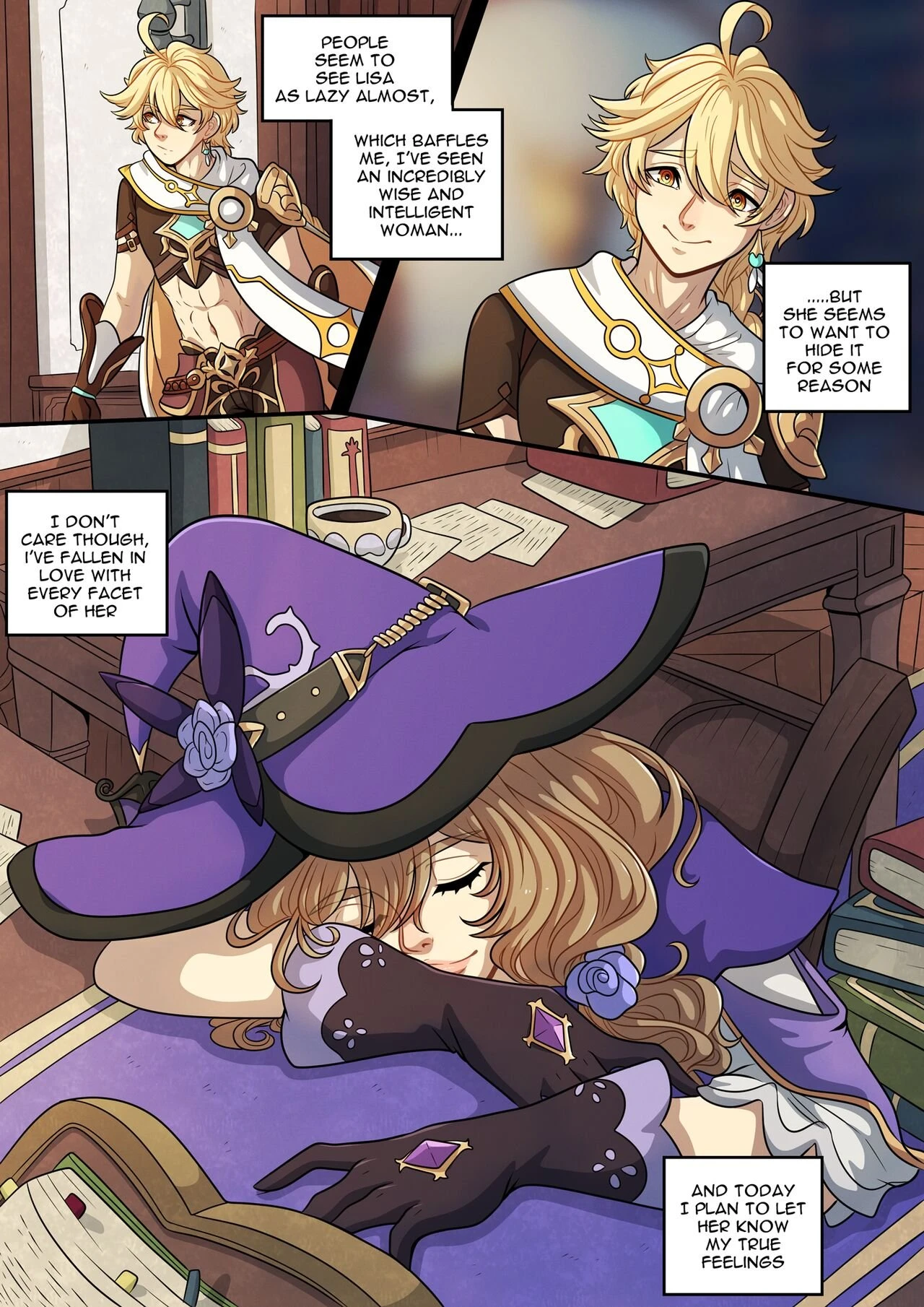 The Traveler's Guide to Teyvat's Heart-Lisa porn comic picture 5