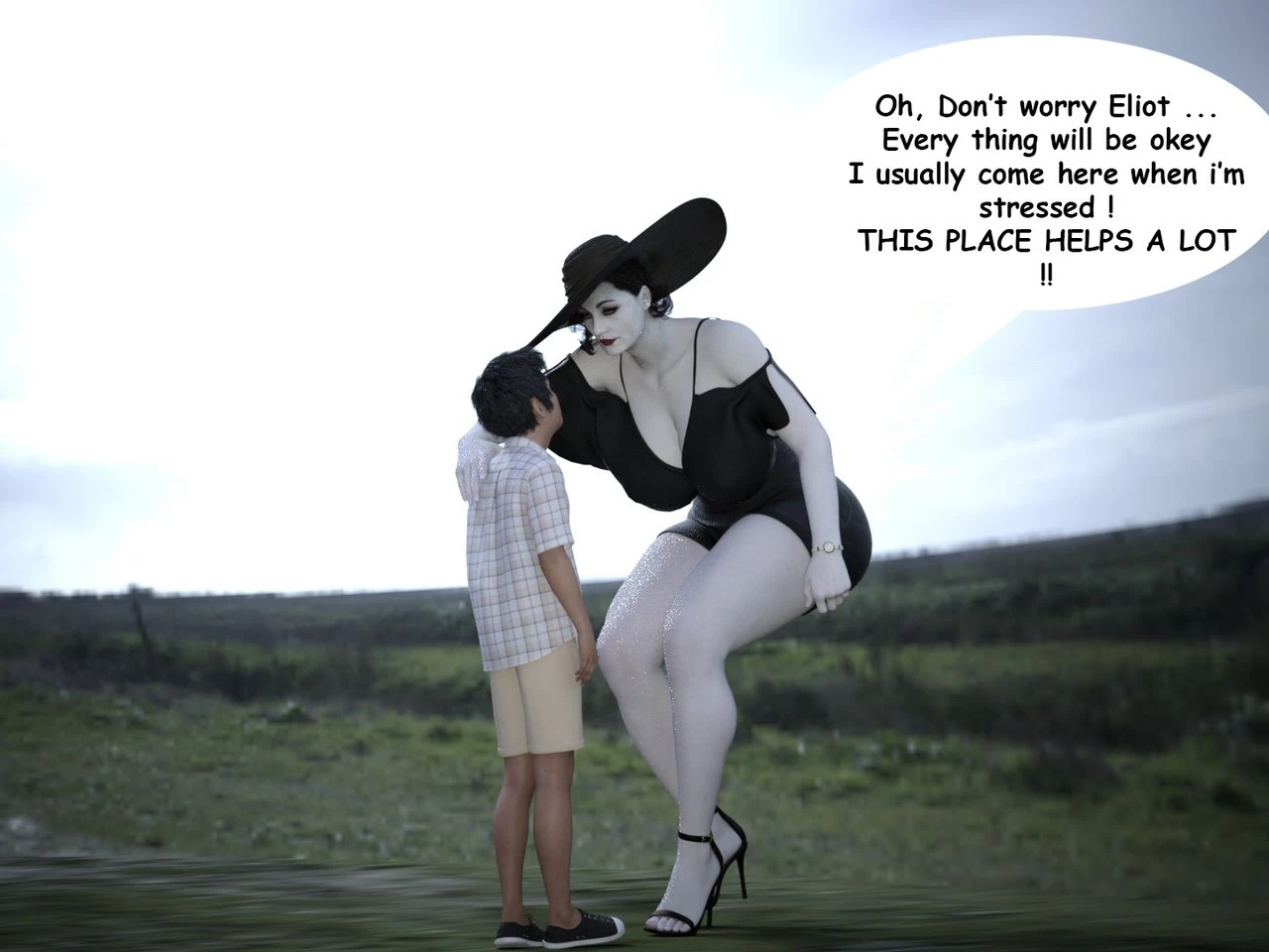 The Trip - Alcina Dimitrescu x Young man porn comic picture 10